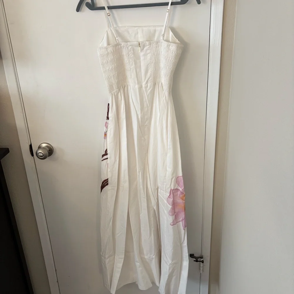 Cleobella Cream Midi Dress with Pink Floral Accents - Picture 4 of 6
